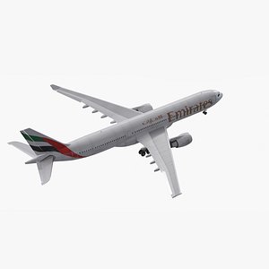 Emirates Airbus A330-200 Rigged for Cinema 4D 3D model