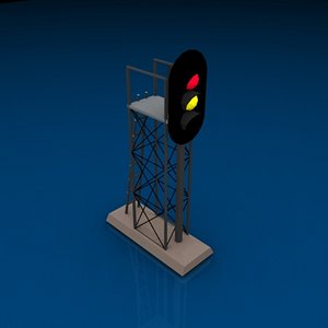 3ds max 3 light signal red