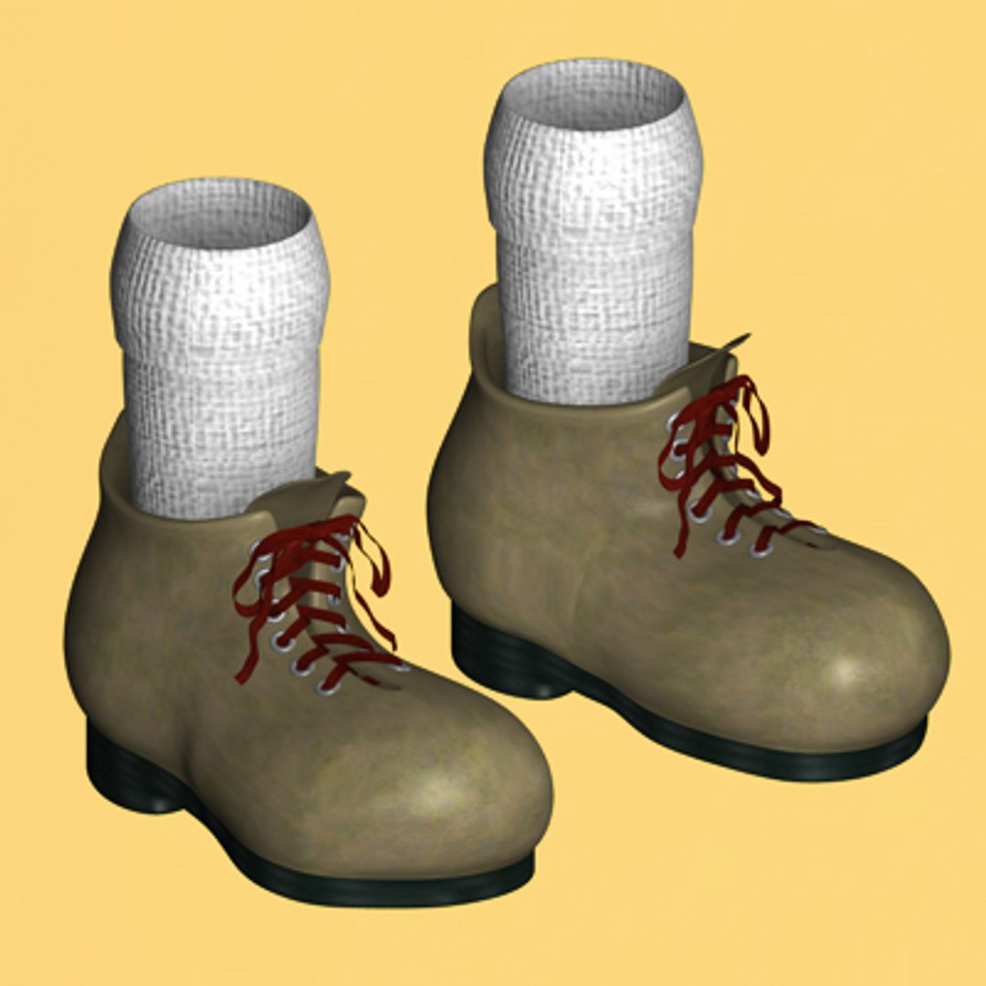 3d Model Of Toon Shoes