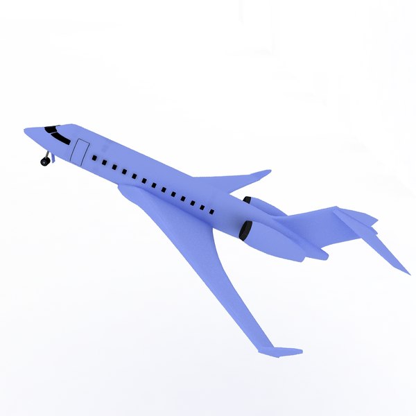 3D Bombardier 5000 global business jet model