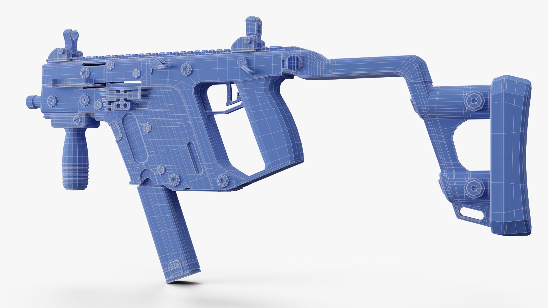 KRISS Vector Gen 1 SMG 45 ACP 3D model https://p.turbosquid.com/ts-thumb/H1/GPqOge/5k/wireframe2/png/1639052188/1920x1080/fit_q87/cca3c8453c92e27e199ffeb48e719e0faa1f1fad/wireframe2.jpg