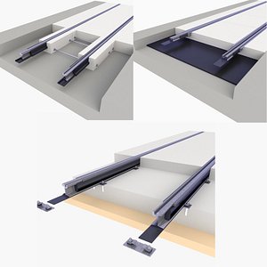 3D Railroad Tracks Cross Section v15