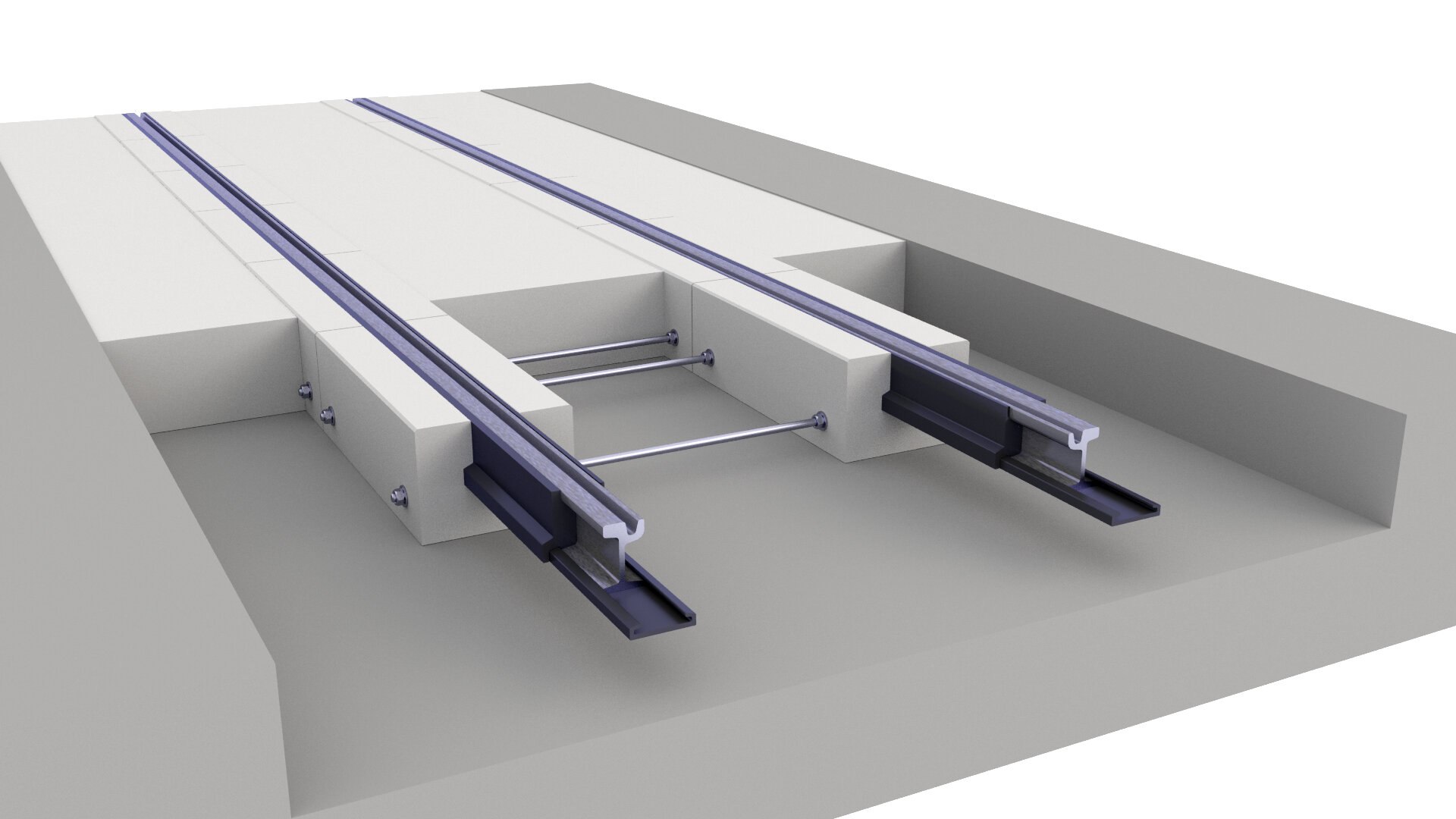 3D Railroad Tracks Cross Section V15 - TurboSquid 2417018