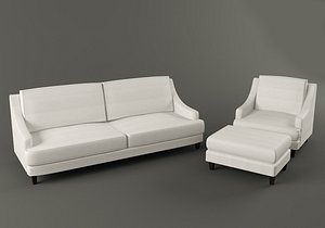 Pottery Barn Landon sofa, armchair and ottoman
