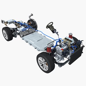 Extended range hybrid car chassis model