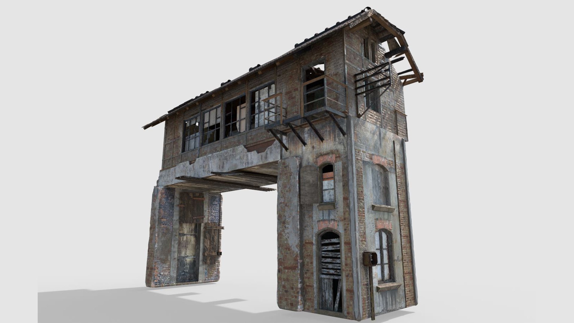 3D Abandoned Railroad Signal Box Model - TurboSquid 2248638