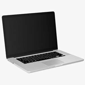 ultraportable silver laptop 3D model
