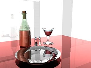 dinner set 3d 3ds