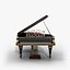 Leonard Grand Piano - Baroque Black and Gold Piano