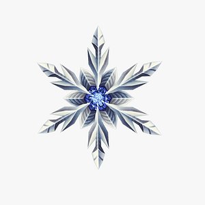 Snowflake Low Poly 3D