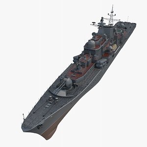 destroyer 956 warship 3D