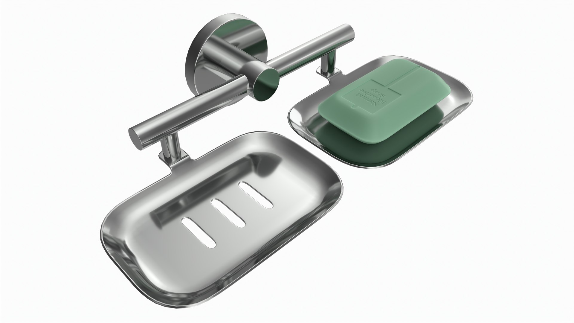 Bathroom Soap Holder Double 02 3D model TurboSquid 2131673