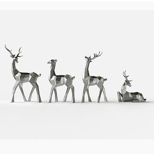 LowPoly Deer Statue 3D print