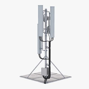 3D Rooftop Cell Phone Tower 3