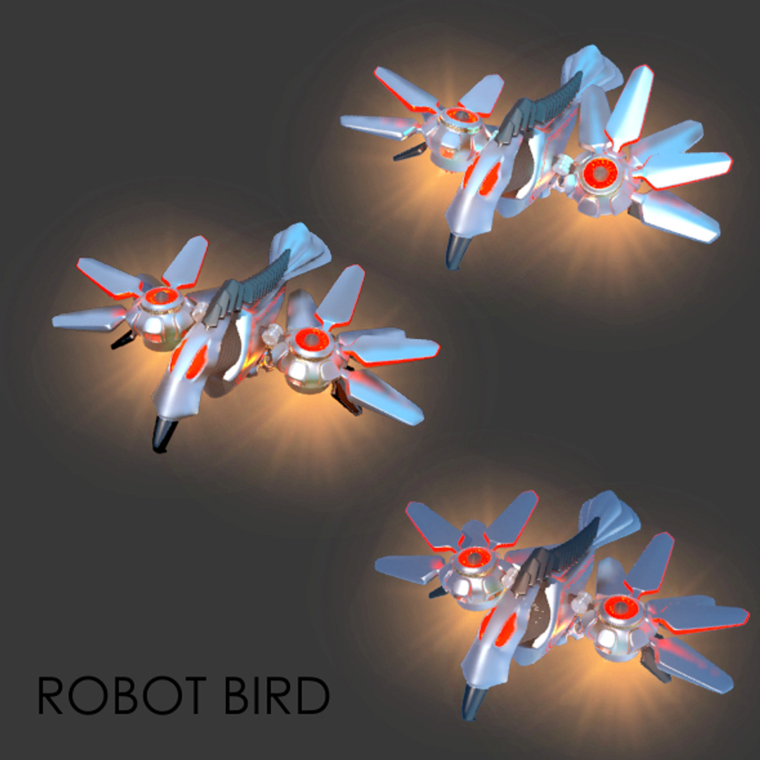 3d Robot Bird