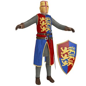 knight helmet sword 3D model