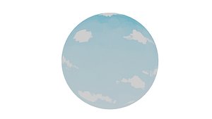 HDRI Panoramic Sky - 360 - cartoon sky Low-poly 3D model