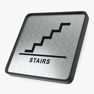 3D Stairs Compliance Sign model