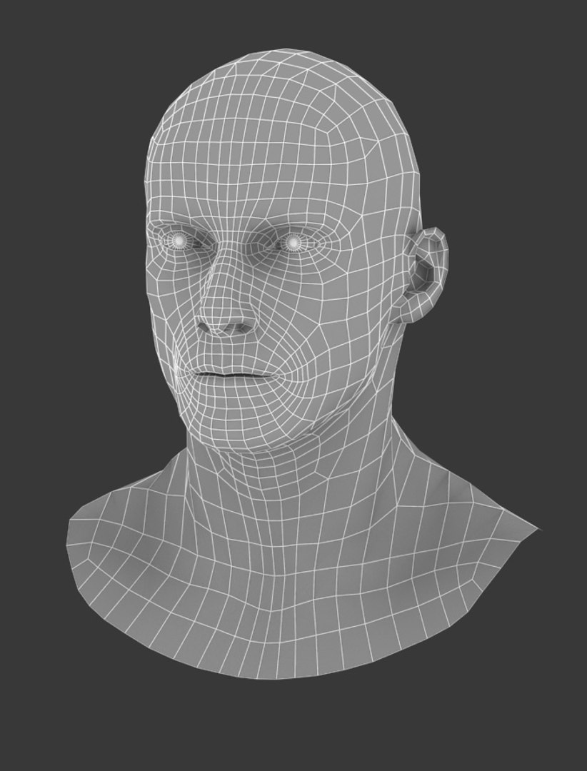 3d Model Male Base Head