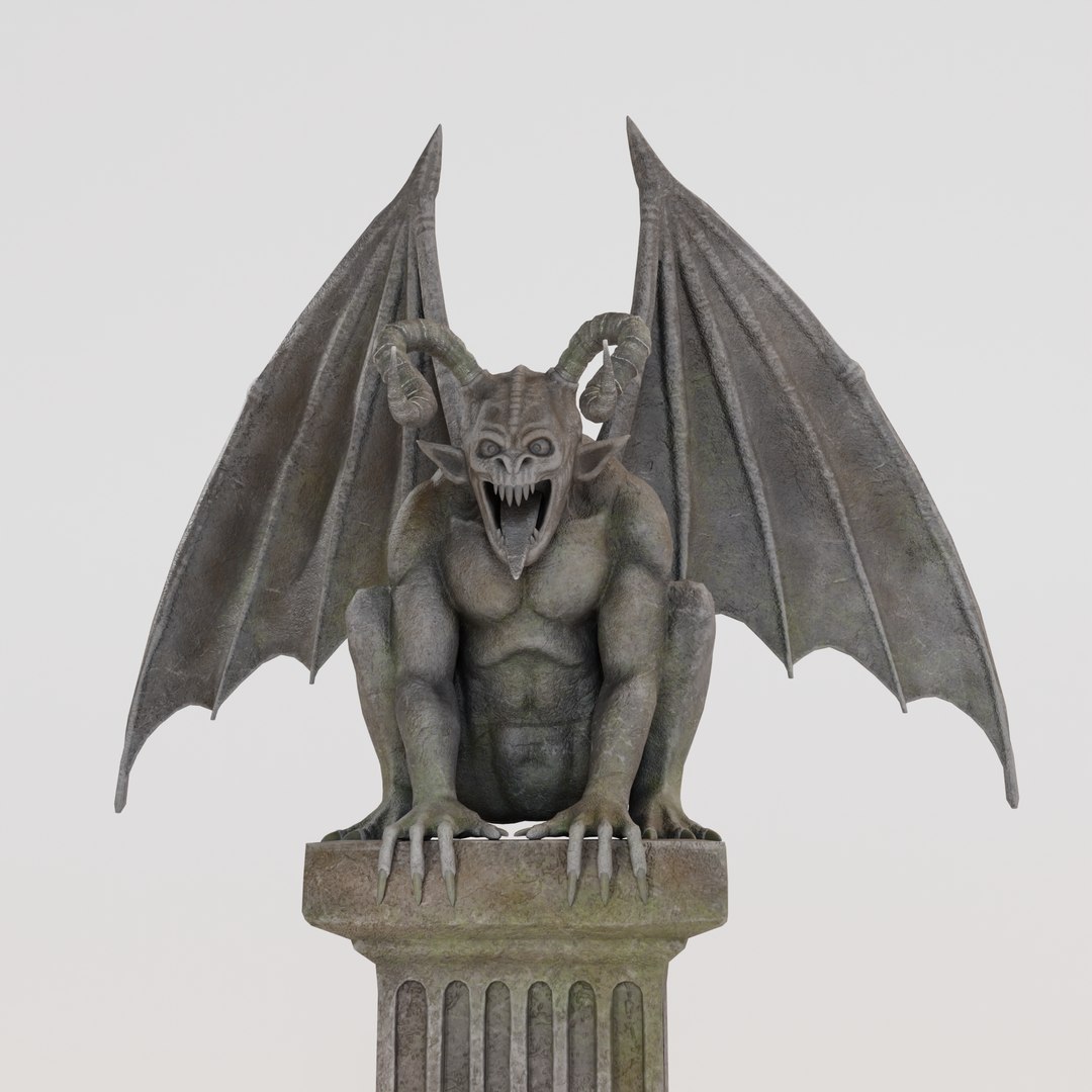 Gargoyle Statue Low-poly 3D Model 3D - TurboSquid 1914007