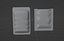Weißes, mattes Sachet 3D-Modell