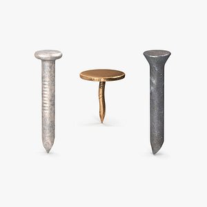 3D Old Industrial Nails Collection 4 model
