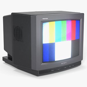 Retro CRT TV 13 inch 90s Vintage Old Television PBR