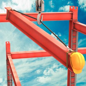 cartoon construction crane 3d obj