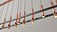 3D Long Pendant Copper Lamp model