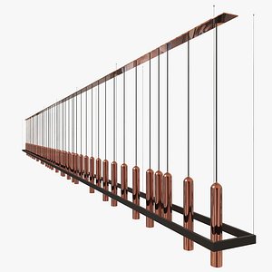 Long Pendant Copper Lamp