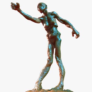 3D Zombie Female   3D Printable