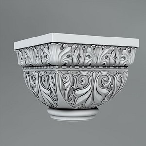 3d model classical decoration ornamental