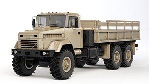 KrAZ 6322 flatbed body 1999 3D