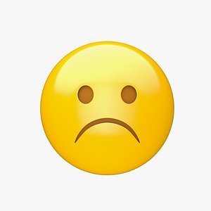 Apple Frowning Face 3D model