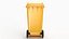 3D Wheeled Garbage Bin Yellow