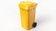 3D Wheeled Garbage Bin Yellow