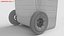 3D Wheeled Garbage Bin Yellow