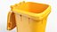 3D Wheeled Garbage Bin Yellow