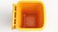 3D Wheeled Garbage Bin Yellow