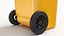 3D Wheeled Garbage Bin Yellow