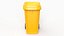 3D Wheeled Garbage Bin Yellow