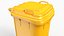 3D Wheeled Garbage Bin Yellow