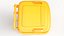 3D Wheeled Garbage Bin Yellow