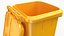 3D Wheeled Garbage Bin Yellow