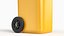 3D Wheeled Garbage Bin Yellow