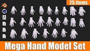 3D 25 Stylized and Realistic Handsztl