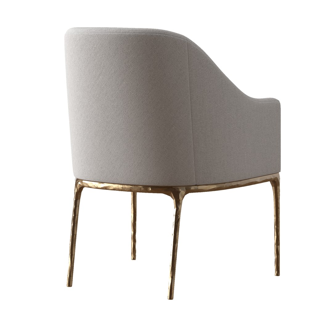 3D Model RH THADDEUS BARRELBACK SLOPE DINING ARMCHAIR TurboSquid 2084990