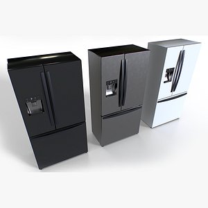 American fridge set 2 3D model