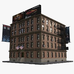3D Hotel New York Low Poly 3D model