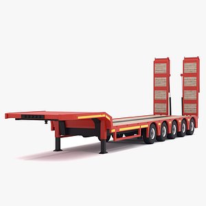 Lowboy Trailer 3D model